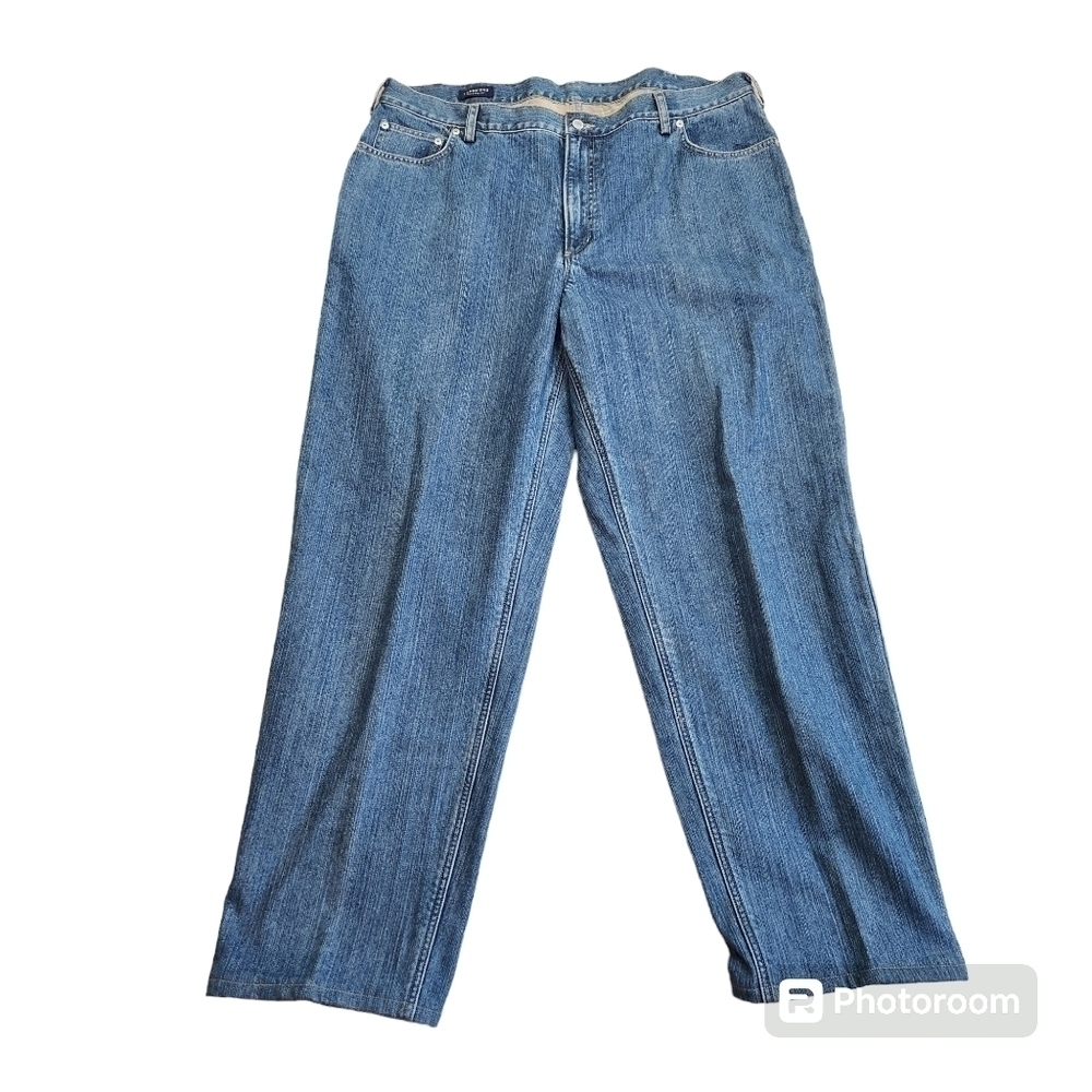 Lands End Mens Flannel Lined Jeans Relaxed Fit, sz 42